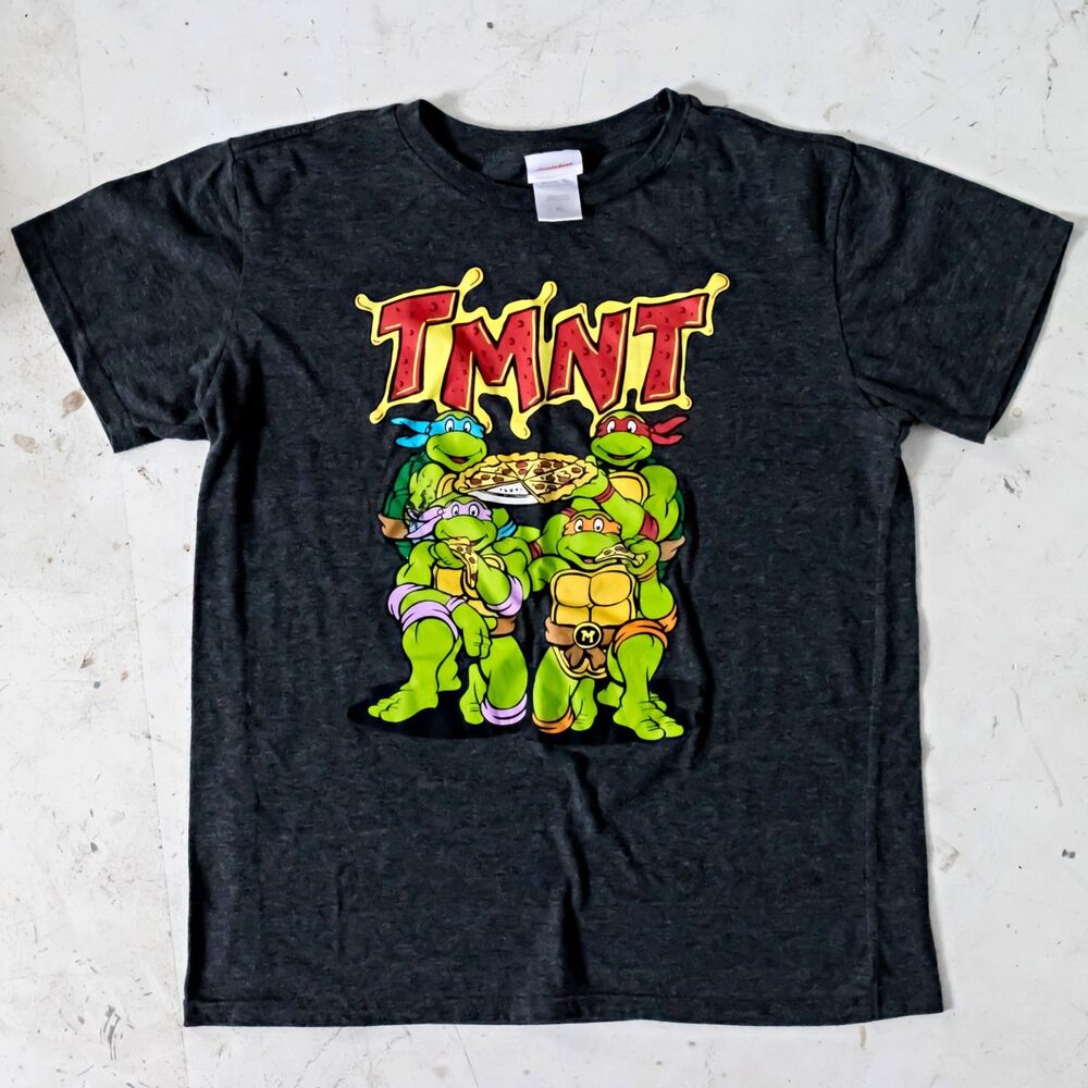 TMNT Teenage Mutant Ninja Turtles Nickelodeon Charcoal Graphic T-shirt Men’s XL